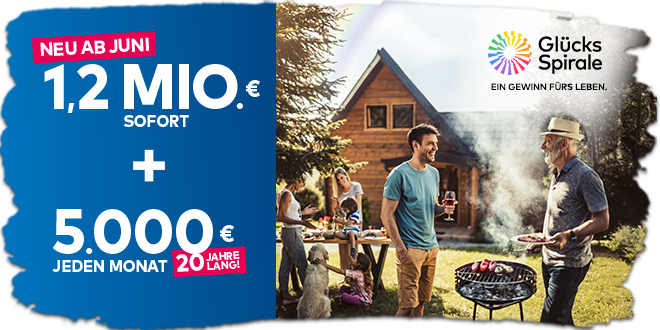 Ab jetzt zu gewinnen: 1,2 Mio.€ + 5.000€ monatlich, 20 Jahre lang