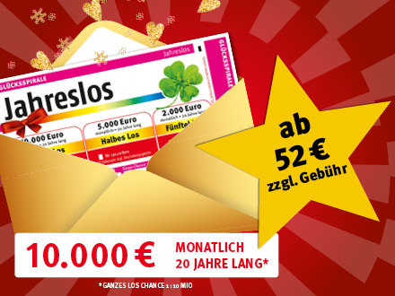 Geschenkidee GlücksSpirale Jahreslos