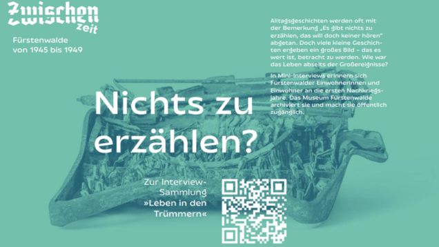 Foto eines Plakates in Grün mit dem Titel 