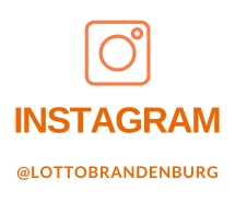 Bild mit Instagram-Logo und Link zur Seite von Lotto Brandenburg