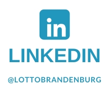 Bild mit LinkedIn-Logo und Link zur Seite von Lotto Brandenburg