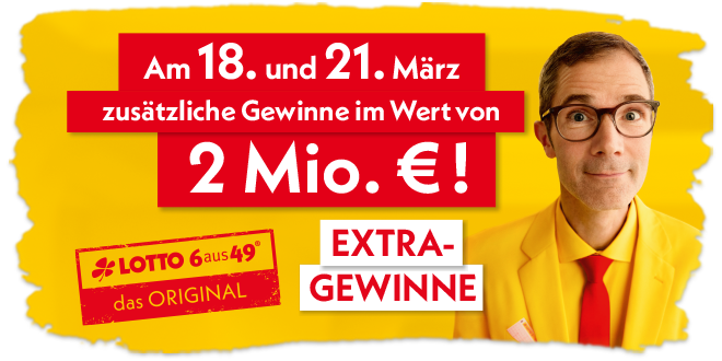 Bundesweite Sonderauslosung zum Tag des Glücks am 18. und 21. März mit zusätzlichen Gewinnen im Wert von 2 Mio. Euro