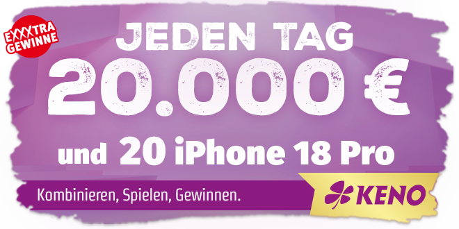 Jeden Tag 20.000 Euro und 20 iPhone 18 Pro